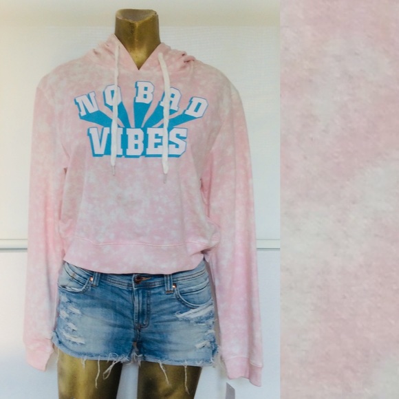 SALE! NWT Freeze NO BAD VIBES Tie-Dye Pink and Blue HOODIE SWEATSHIRT XXL - Picture 4 of 13